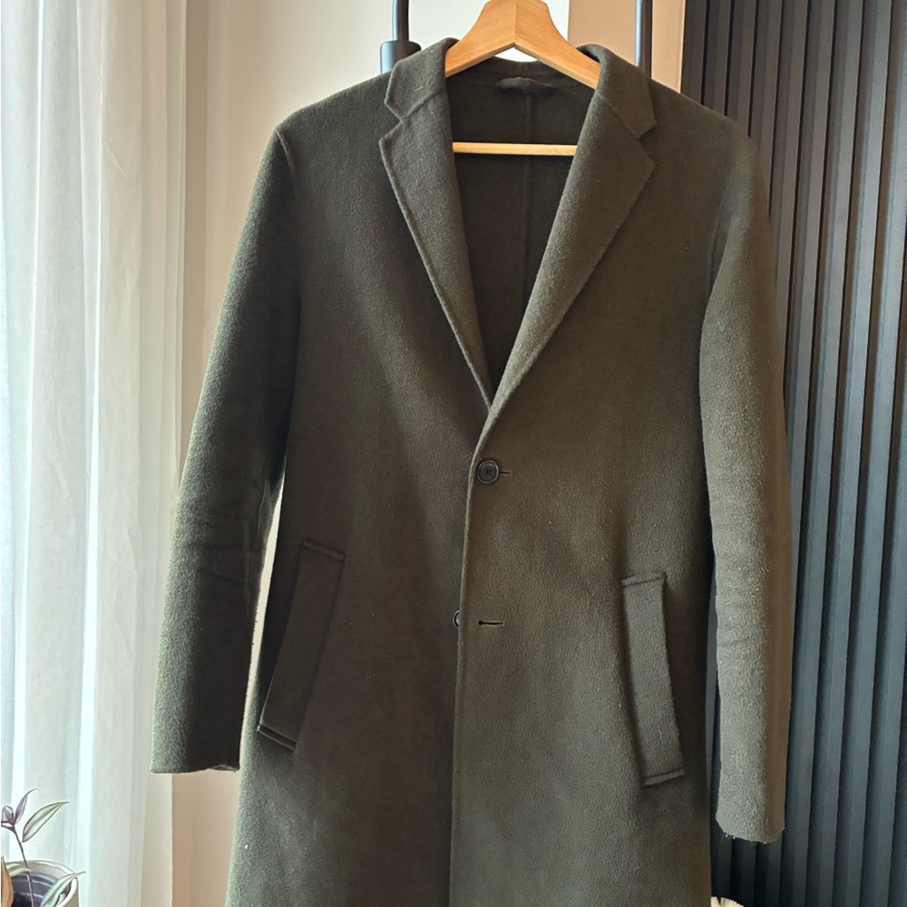 Zara Men's Dark Green Pea Coat size XS